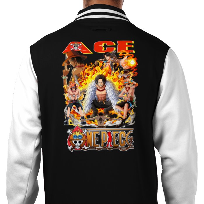 One Piece - Ace Theme 3 Varsity Jacket