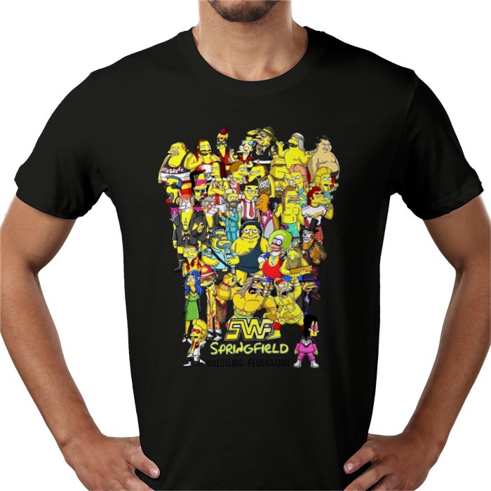 The Simpsons — WWF Parody T-Shirt