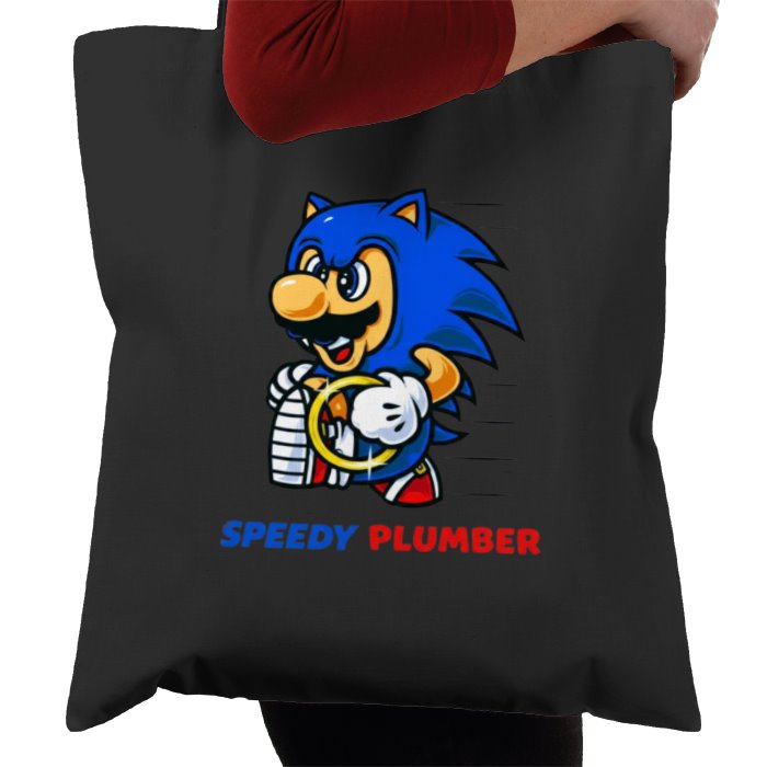 Super Mario Bro's x Sonic The Hedgehog - Speedy Plumber Tote Bag