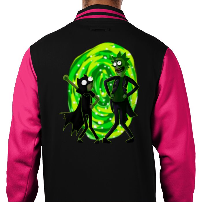 Rick & Morty x Batman - Portal Pose Varsity Jacket