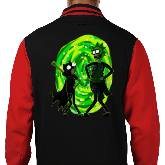 Rick & Morty x Batman - Portal Pose Varsity Jacket