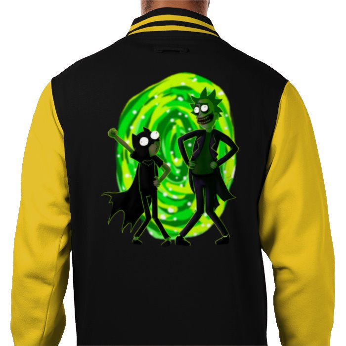 Rick & Morty x Batman - Portal Pose Varsity Jacket