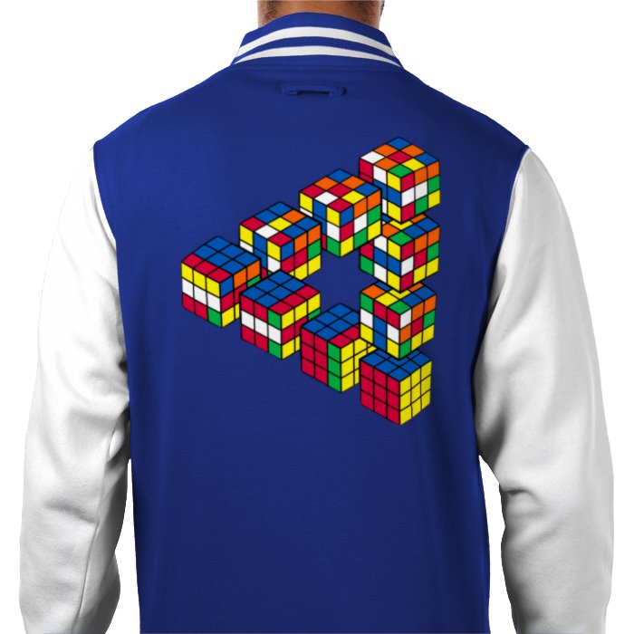 Rubik's Cube Theme Varsity Jacket