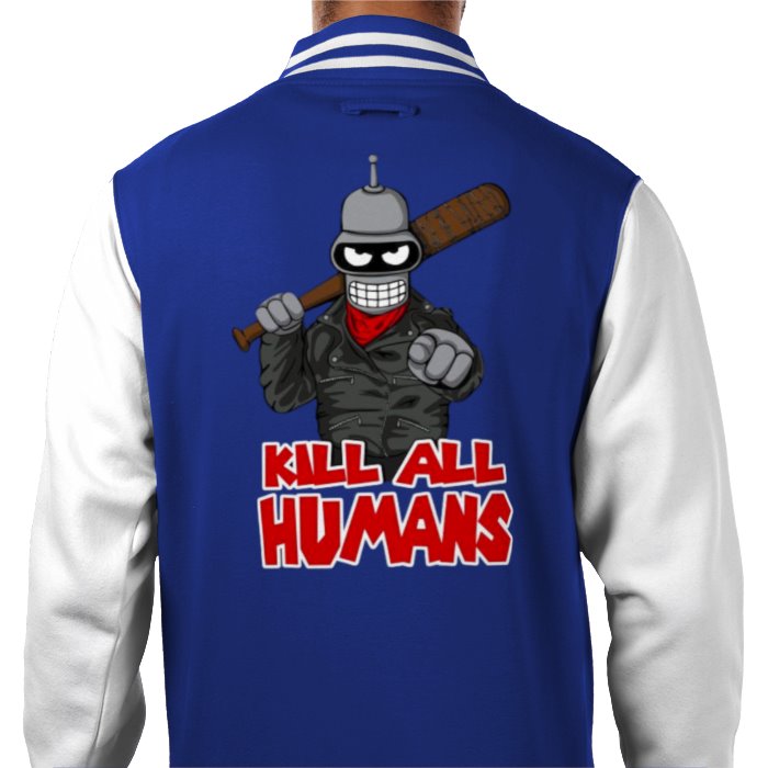 Futurama x The Walking Dead - Kill All Humans Varsity Jacket