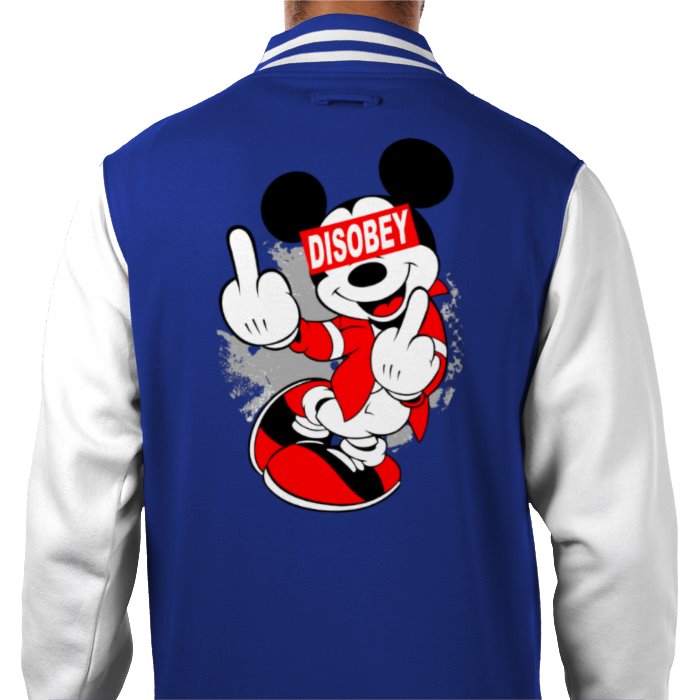 Mickey Mouse - Disobey Varsity Jacket