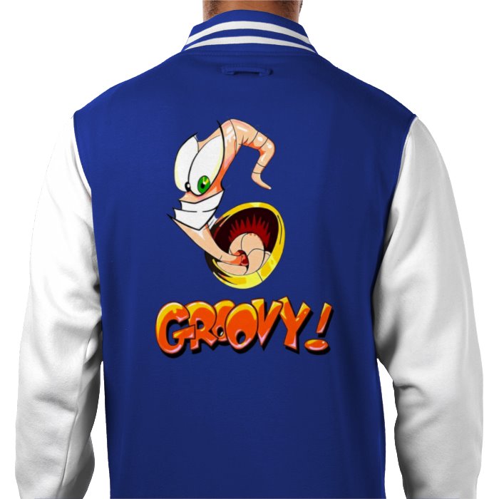 Earth Worm Jim - Groovy Varsity Jacket