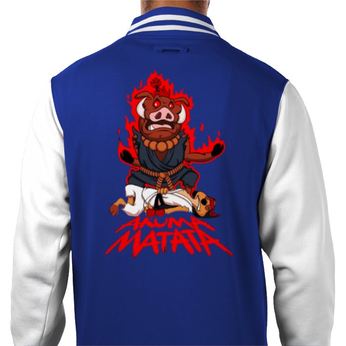 Timone & Pumba x Street Fighter - Akuma Matata Varsity Jacket