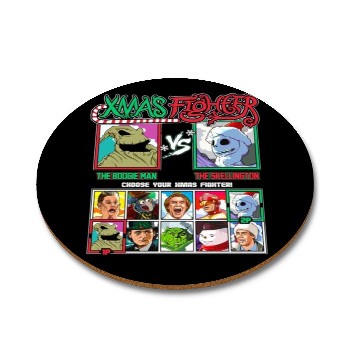 Boogie Man Vs Skellington Round Coasters