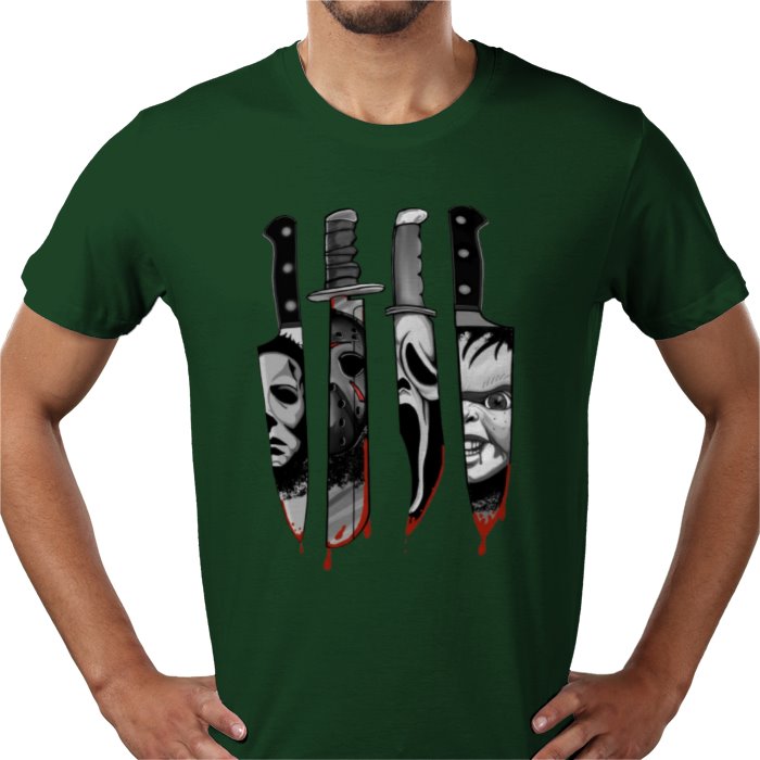 Horror Knifes Theme T Shirt