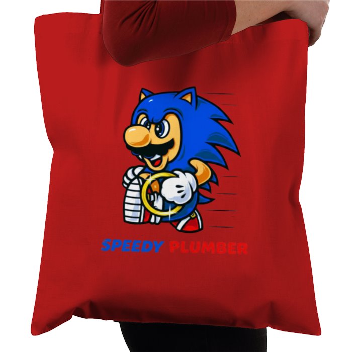 Super Mario Bro's x Sonic The Hedgehog - Speedy Plumber Tote Bag