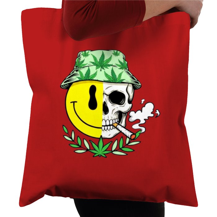 Emoji Skull Tote Bag