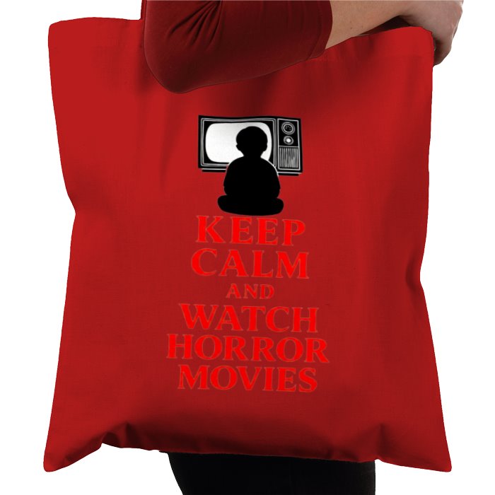 Keep Calm And Watch Horror Movies Tote Bag