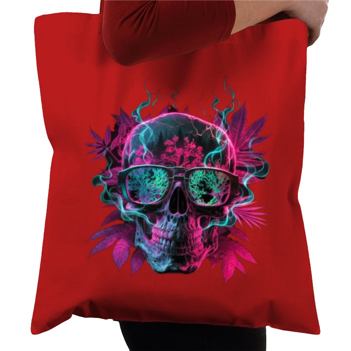 Skull Leaf Tote Bag