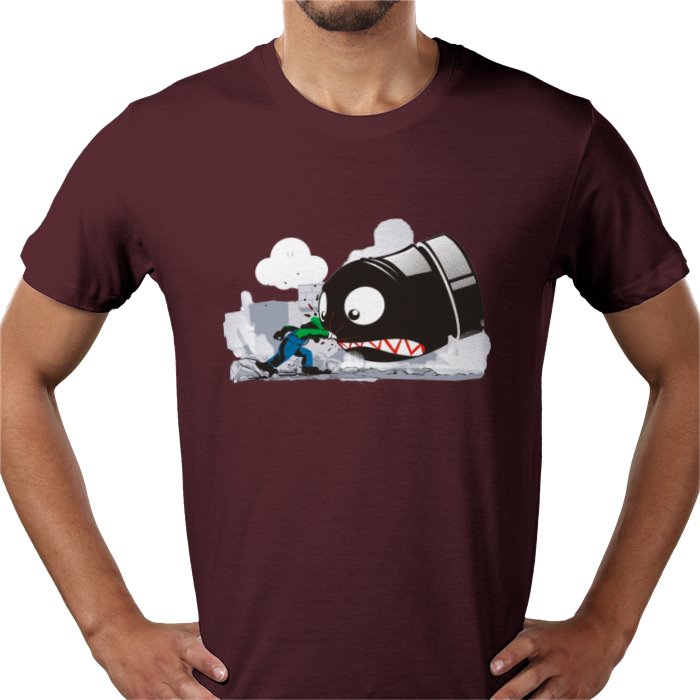 Super Mario Bros — Luigi Punching Bullet Bill T-Shirt
