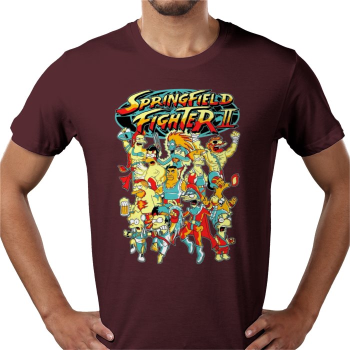 The Simpsons x Street Fighter 2 Parody T-Shirt