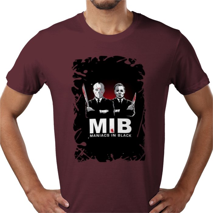 Men In Black & Friday 13th & Halloween - Maniacs In Black T-shirt