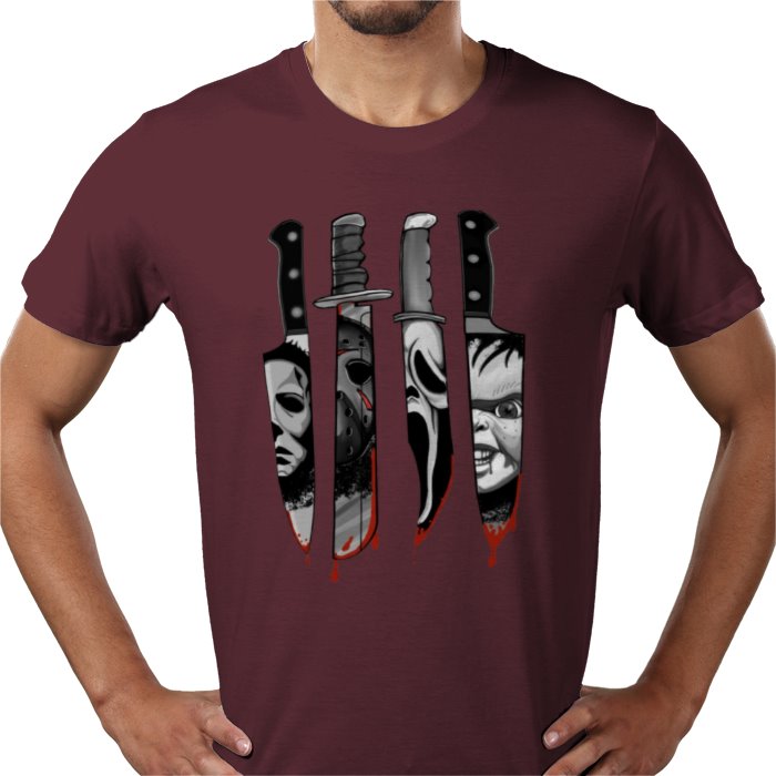 Horror Knifes Theme T Shirt