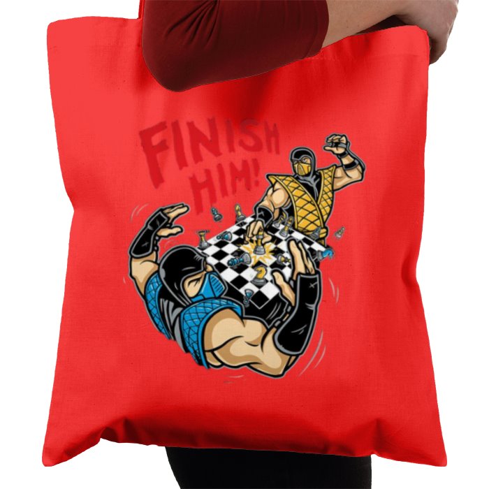 Mortal Kombat - Finish Him Chess Tote Bag