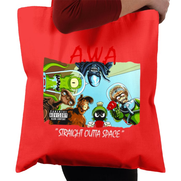 Cartoon Aliens x NWA - Aliens Without Attitude Tote Bag