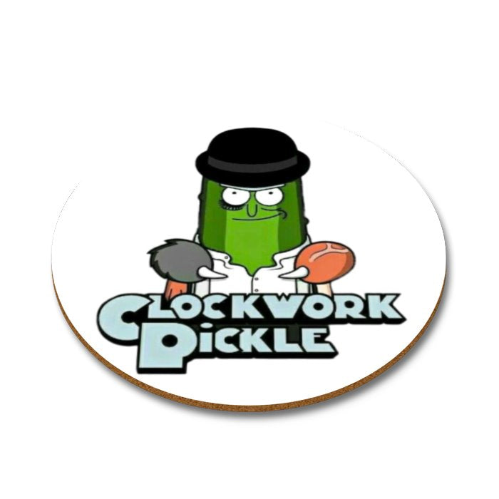 Rick & Morty x A Clockwork Orange - A Clockwork Pickle Round Coasters