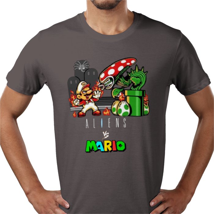 Super Mario x Aliens - Aliens Vs Mario T-shirt
