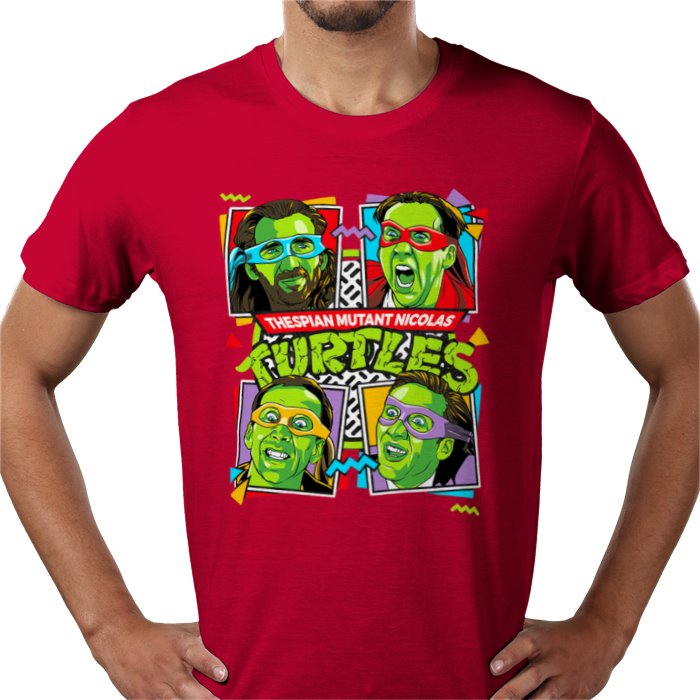 Nicolas Cage x Teenage Mutant Ninja Turtles — Thespian Mutant Nicholas Turtles T-Shirt