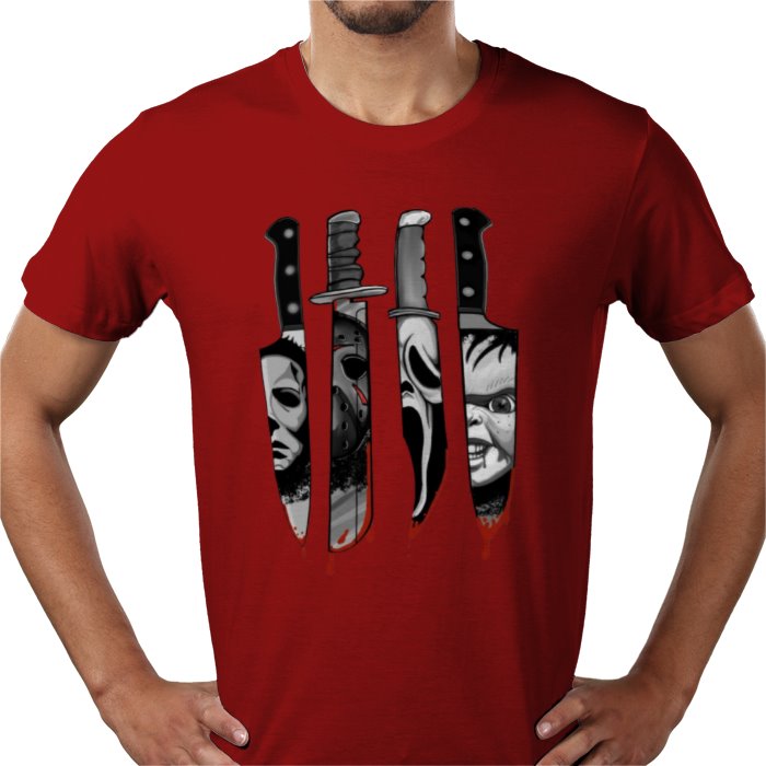 Horror Knifes Theme T Shirt