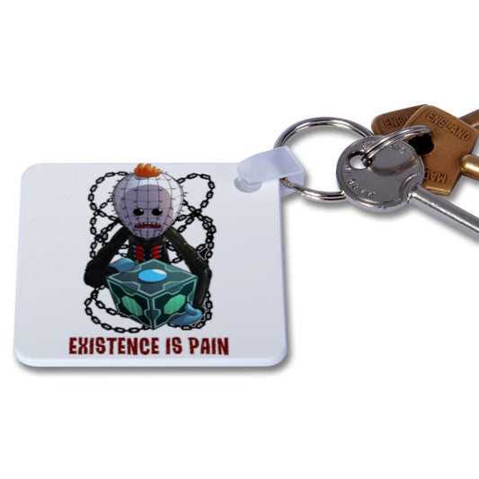 Rick & Morty x Hellraiser - Existence Is Pain Keyring