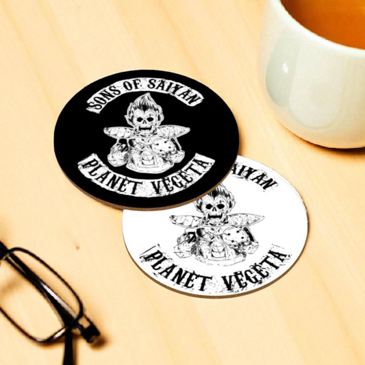 Dragonball Z x Sons Of Anarchy - Sons Of Vegeta Round Coasters