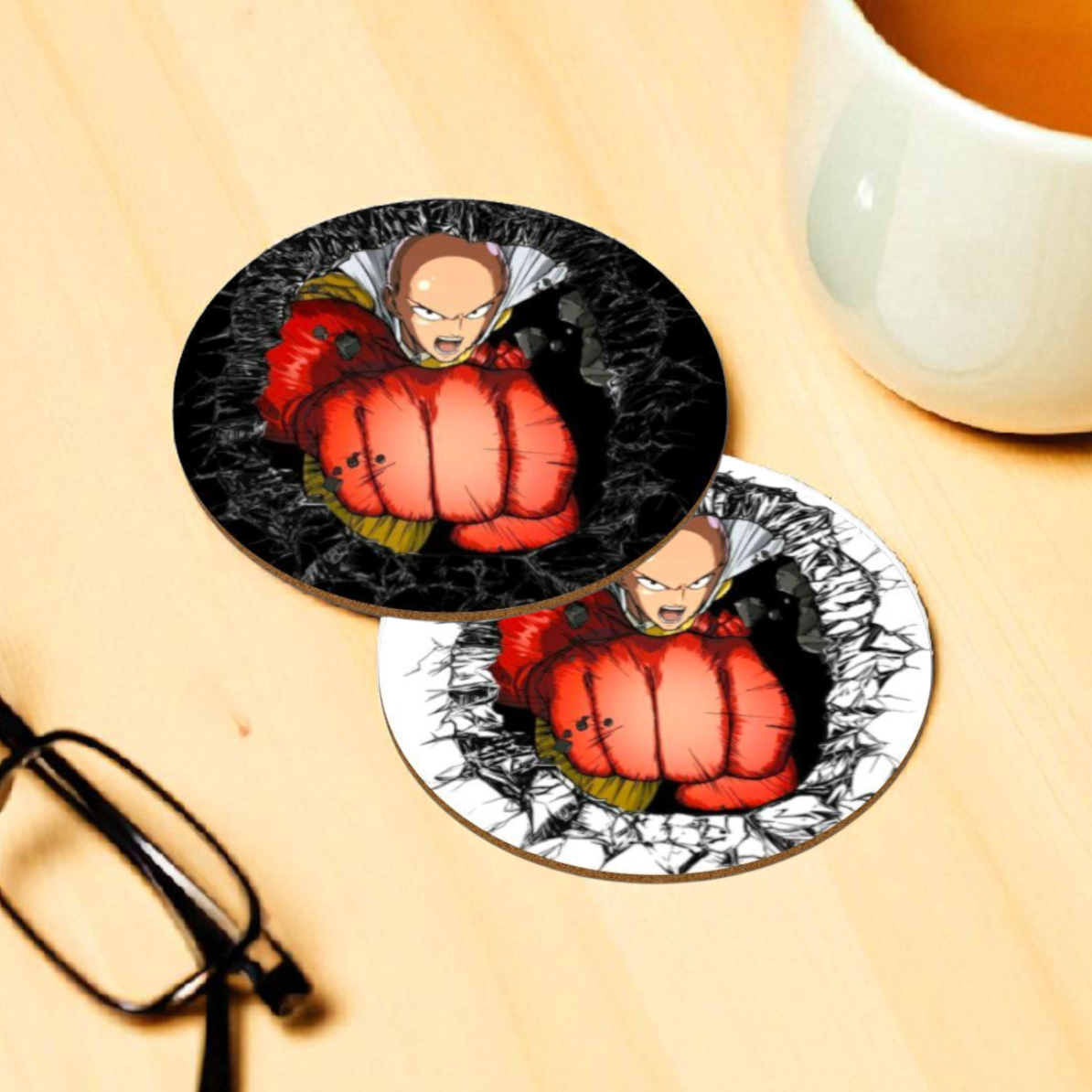 One Punch Man - Breakthrough Round Coasters