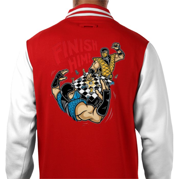 Mortal Kombat - Finish Him Chess Varsity Jacket