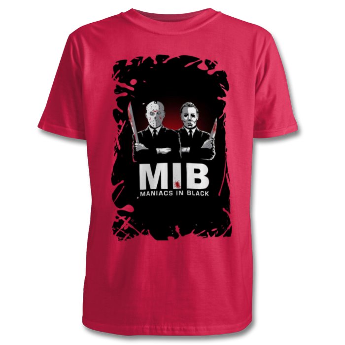 Men In Black & Friday 13th & Halloween - Maniacs In Black T-shirt