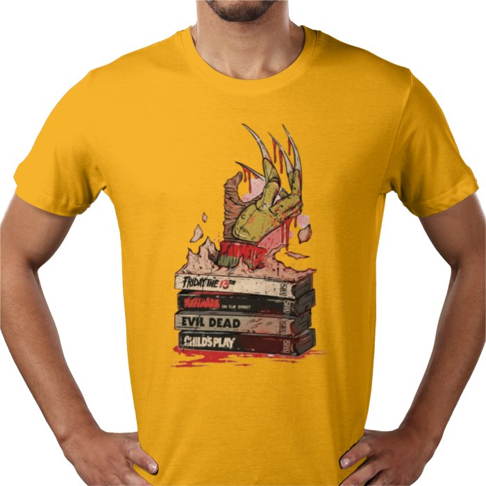 VHS Horror Tapes - Freddy Theme T Shirt