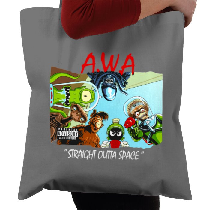 Cartoon Aliens x NWA - Aliens Without Attitude Tote Bag