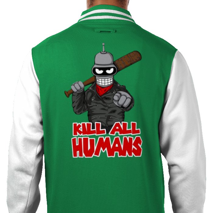Futurama x The Walking Dead - Kill All Humans Varsity Jacket