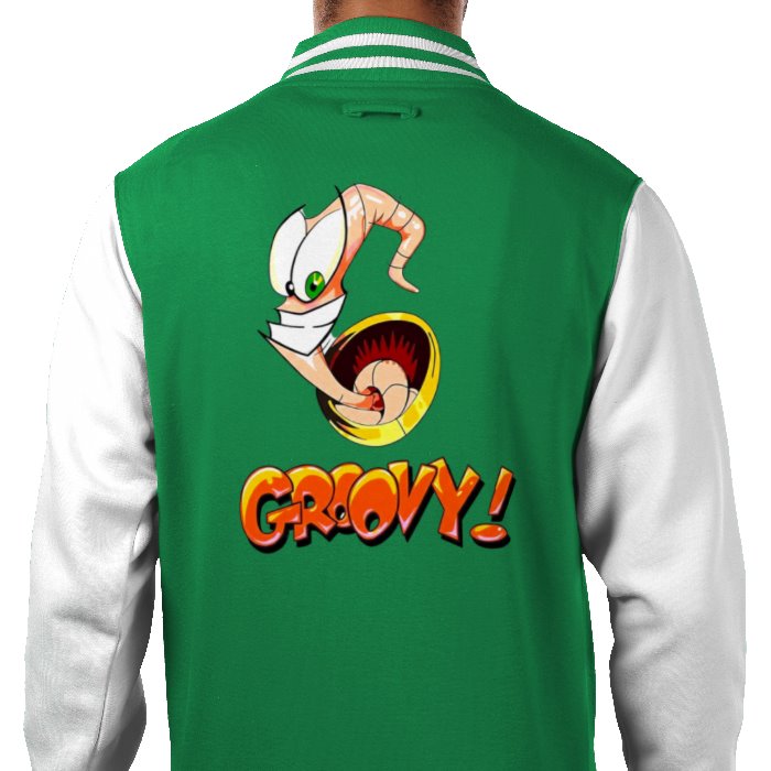 Earth Worm Jim - Groovy Varsity Jacket