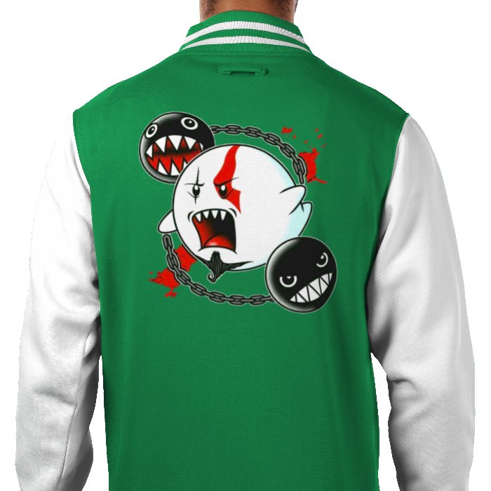 Super Mario x God Of War - Ghost Of War Varsity Jacket