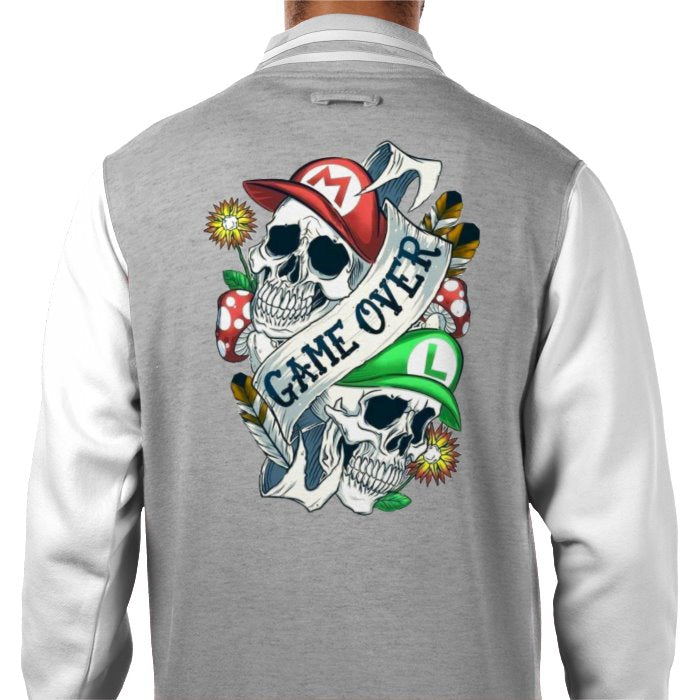 Super Mario Bro's - Game Over Tattoo Theme Varsity Jacket