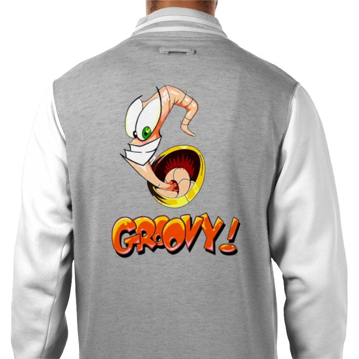 Earth Worm Jim - Groovy Varsity Jacket