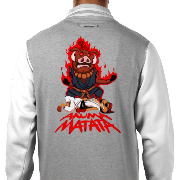Timone & Pumba x Street Fighter - Akuma Matata Varsity Jacket
