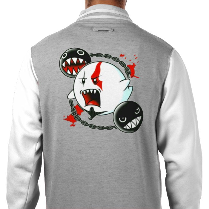 Super Mario x God Of War - Ghost Of War Varsity Jacket