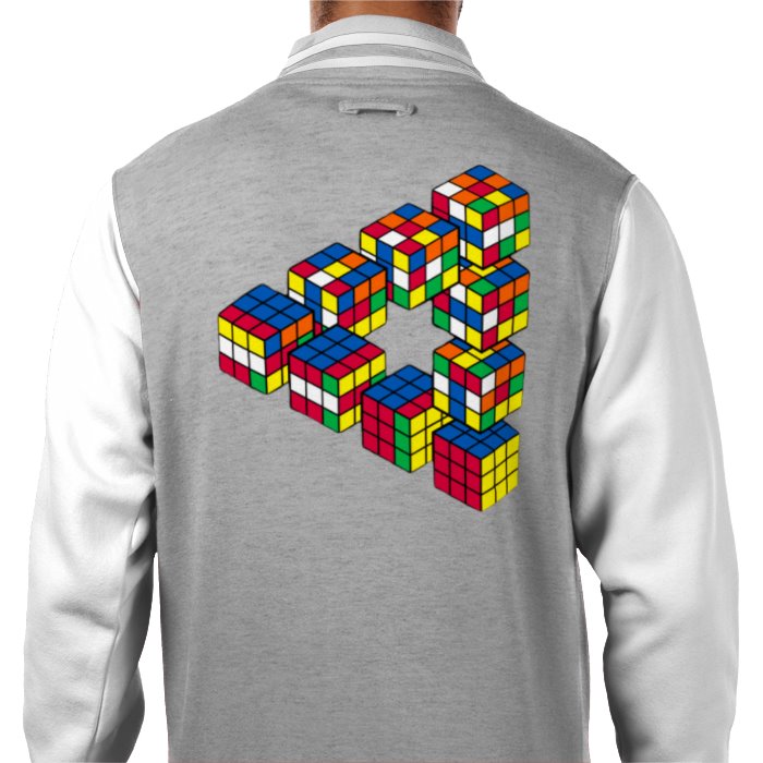 Rubik's Cube Theme Varsity Jacket