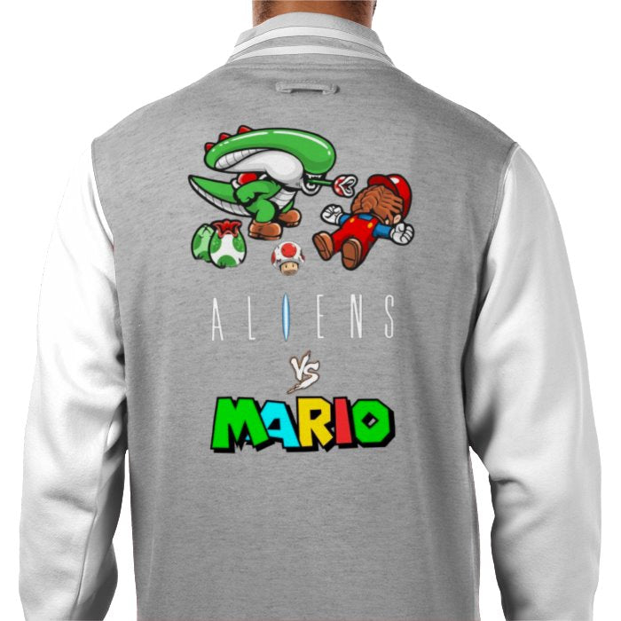 Super Mario x Aliens - Xeno Yoshi Varsity Jacket