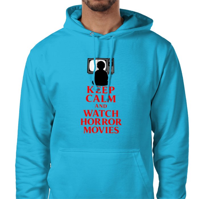 Keep Calm And Watch Horror Movies Pocket Hoodie