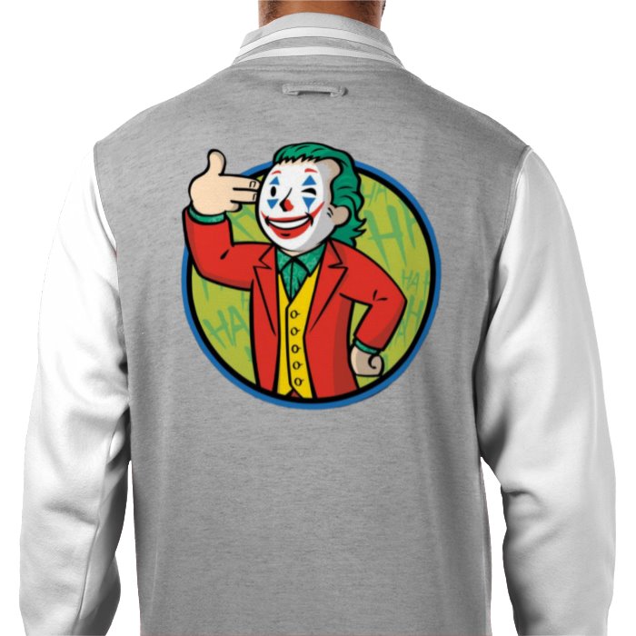 Fallout & Joker - Hand Gun Gesture Varsity Jacket