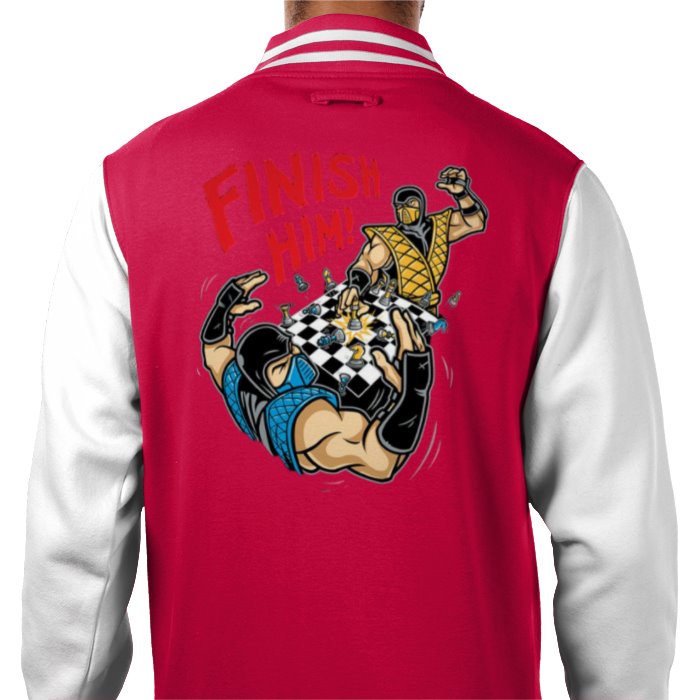 Mortal Kombat - Finish Him Chess Varsity Jacket