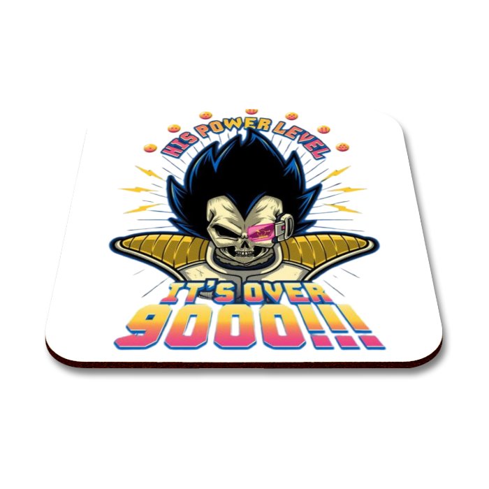 Dragonball Z - Its Over 9000! Square Coaster