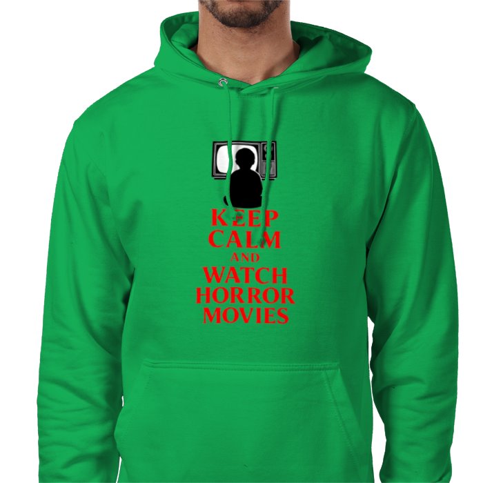 Keep Calm And Watch Horror Movies Pocket Hoodie