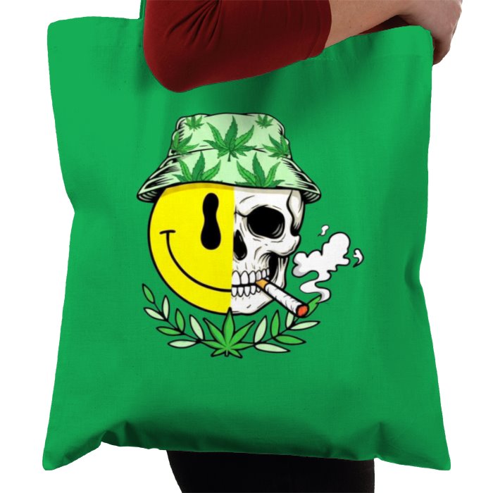 Emoji Skull Tote Bag