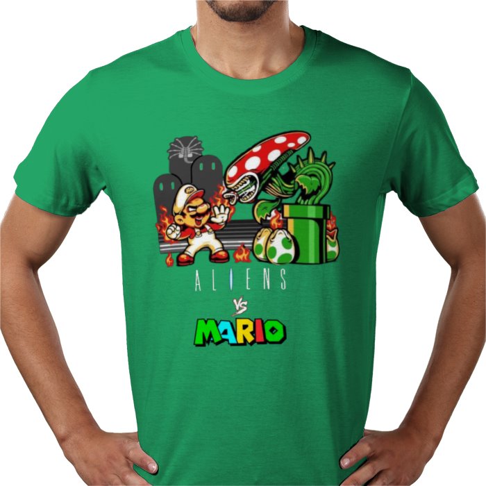 Super Mario x Aliens - Aliens Vs Mario T-shirt